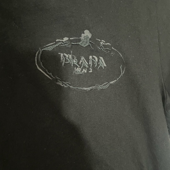 Prada Charcoal Men's Short Sleeve Tee - Picture 14 of 16